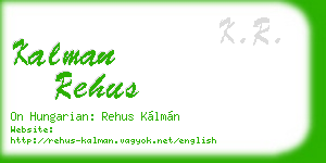 kalman rehus business card